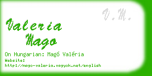 valeria mago business card